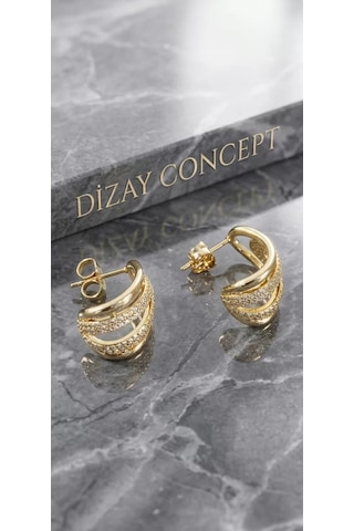 Zirkon Taşlı Xuping Özel Seri Gold Renkli Bayan Küpe Altın