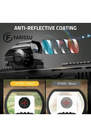 103hd Red Dot Reflex Nişangah 3 Moa 4 Retikül 20 Mm Ray Siyah