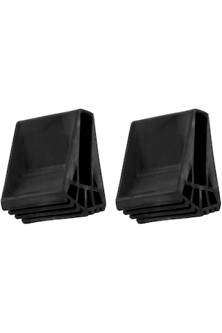 Homyl 2x Merdiven Ayak Örtüsü Kaymaz Teleskopik Siyah