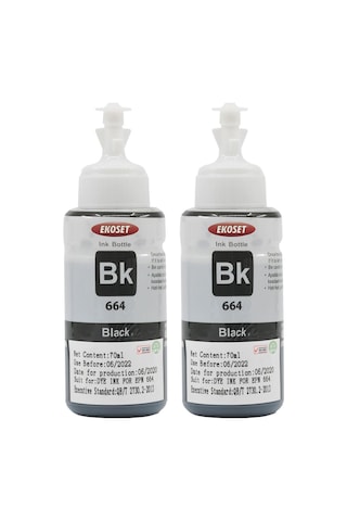 Ekoset Epson L455 Uyumlu Siyah Mürekkep 2 Adet 70 ML