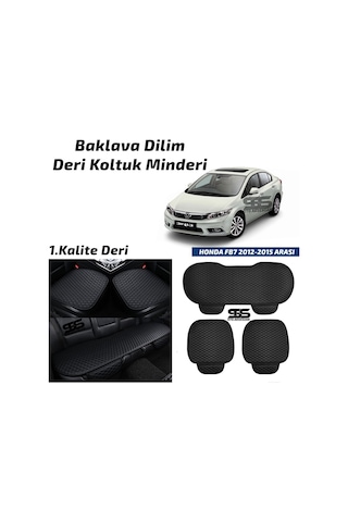 Honda Fb7 2012-2015 Arası Siyah Deri Oto Koltuk Minderi