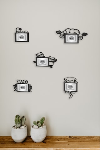 Priz Çerçevesi 5'li Mdf Duvar Dekorasyon Ürünü