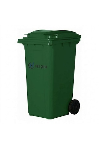 240 Litre Yeşil Plastik Çöp Konteyneri Hey Çelik Pk - 095