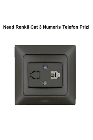 Nead Renkli Cat 3 Numeris Telefon Prizi Çerçevesiz