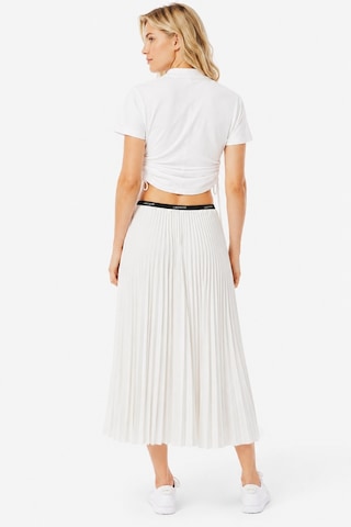 Lacoste Women's Pleated Skirt Pileli Kadın Etek Beyaz