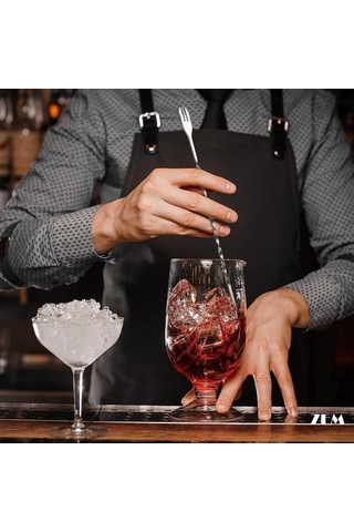 Zem Mojito Tokmağı ve Kokteyl Karıştırma Kaşığı Çatallı