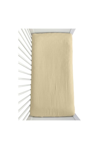 4 Katlı Müslin Bebek Nevresim Takımı Uyku Seti %100pamuk Bej