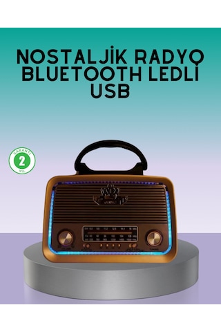 Bluetooth - 997 - Özellikli Nostalji Radyo 3 Bant Fm - Glblseme - Am Sw
