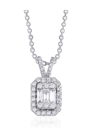 0.20 Karat Baget Pırlanta Kolye 54156297
