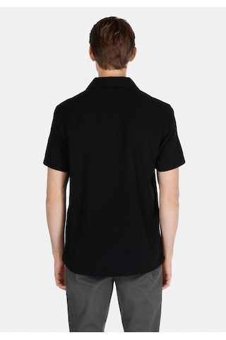 Colin's Colins Regular Fit Shirt Neck Düz Erkek Siyah Kısa Kol Gömlek Cl1072864 Q1.v2 Blk Siyah