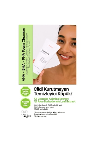 Yeppda Hafif Asidik Akneli Ciltler İçin Yüz Temizleme Köpüğü Yeppda AHA BHA PHA Foam Cleanser 150 ML