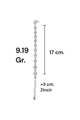 Çiçek Figürlü Parlak Ve Şık 925 Ayar Gümüş Bileklik Zarif Ve Gösterişli Tasarım Gümüş