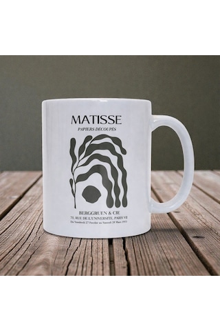 Matisse Renk Dansı Seramik Kupa Beyaz