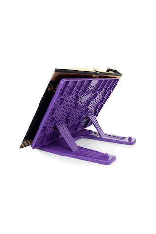 Plastik Rahle - Pratik Rahle - Masa Üstü Rahlesi - Kitap Okuma Standı - Mor Renk