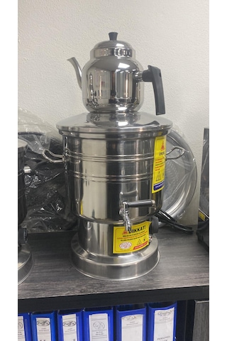 Zarif İş 100 Bardaklık Elektrikli Semaver + Büyük Boy Demlik