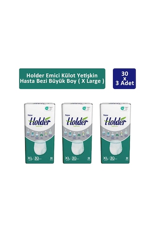 Holder Emici Külot Yetişkin Hasta Bezi Büyük Boy XL 3 x 30'lu