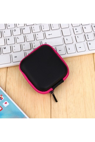 Konesam Pembe Sert Kutu: Kulaklık, Bluetooth Kulaklık Ve Küçük Elektronik Aletler İçin Taşınabilir, Darbeye Dayanıklı Saklama Kutusu 70x70x20mm Diğer