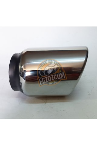 Paslanmaz Krom Tekli 76 Mm. Önü Kesik Egzoz Eksoz Ucu