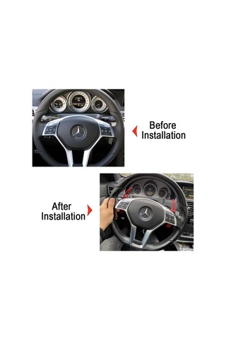 Mercedes C Serisi W204 Siyah F1 Kulakçık Pedal 2012-2014 Siyah