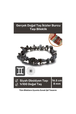 Enenstyle Fashıon Boutıqueunisex Ikizler Burcu Enerjisini Yükselten Doğal Taş Bileklik Ikizler Burçları Burç Taşı Bileklik Çok Renkli Çok Renkli