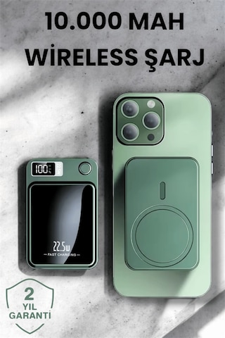 Pratik Ve Taşınabilir 10.000 Mah Wireless Powerbank Hızlı Şarj Çok Renkli