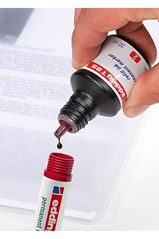 T 25 Permanent Yedek Mürekkep - Kalıcı Mürekkep - Kırmızı - 25 Ml Genel