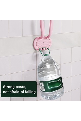 Dancemonkey Sevimli Tavşan Kulaklı Çok Fonksiyonlu Duvara Monte Askı Aparatı Ahşap