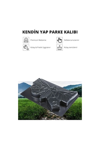 Kelebek Kilit Parke Taşı Kalıbı Zemin Kaplama Kalıbı Yer Döşeme Taşı Kalıbı 8 Adet Kalıp