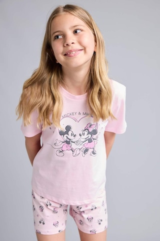 Defacto Dısney Mıckey & Mınnıe Lisanslı Regular Fıt Elastik Bel 2li Açık Pembe Pijama Takımı Kız Çocuk H8101a826hspn648 Pembe-pn648