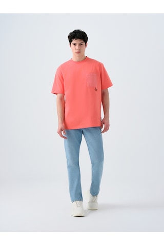 Loose Fit Erkek Tshirt K.kol Turuncu