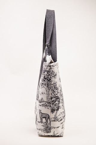 Fabric Craft Bag Plaj Çantası Kadın Omuz Çantası Duck Kumaş İçi Astarlı Mıknatıslı 50x43 Cm Gri