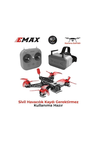 Emax Tinyhawk Iıı Plus Freestyle Rtf Analog Kameralı Fpv Racing Drone W/kumanda+goggles Gözlük Kullanıma Hazır