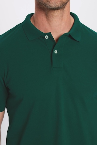 Tudors Erkek Slim Fit Dar Kesim %100 Pamuk Yeşil Polo Yaka Tişört-32778 Yeşil