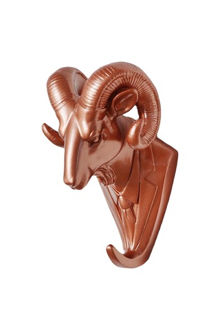 Suntek Duvara Monte Reçine Hayvan Kancası Ceket Şapka Askısı Gül Altın Keçi Çok Renkli