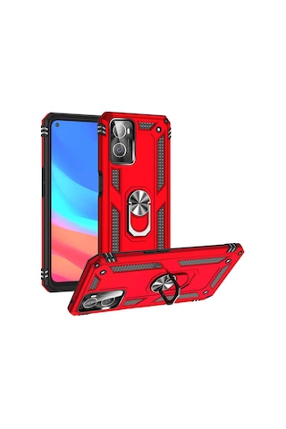 Oppo A76 Kılıf Zore Vega Kapak Kırmızı