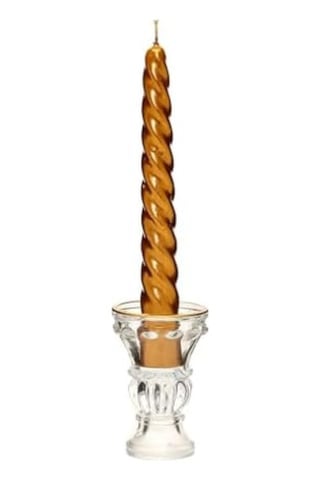 Wedding 2&apos Li Gold Burgulu Şamdan Mum Seti 6998