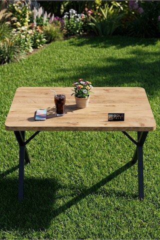 Mutfak Masası 110x70 Cm Modern Ahşap Görünümlü Yemek Masası Ofis Bahçe Balkon Cafe Masa 9830 Atlantk Çok Renkli