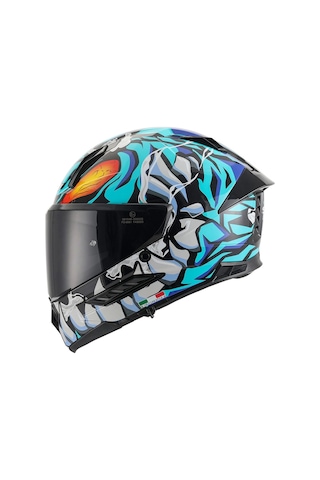 Sway SW 868 Cannıbal Black Blue Full Face Kask