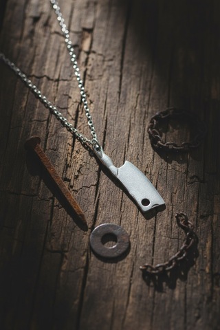 Satır Totem - Gastronomi Gümüş Kaplama Düz Zincir Kolye Silver