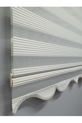 Bbb Dar Pliseli Stor Zebra Perde Krem Mz321
