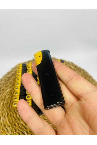 Siyah Plastik Pürmüzlü Çakmak //7cm X 5 Adet
