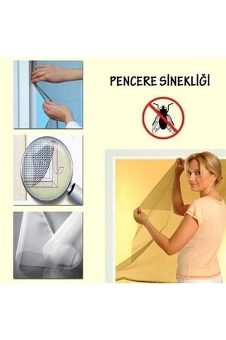 Büro Ev Ofis Hijyeni İçin Haşere Önler Tek Kanat Cam Pencere Kapı Sinekliği