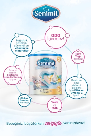 Senimil 3 Devam Sütü 400 G 1 Adet