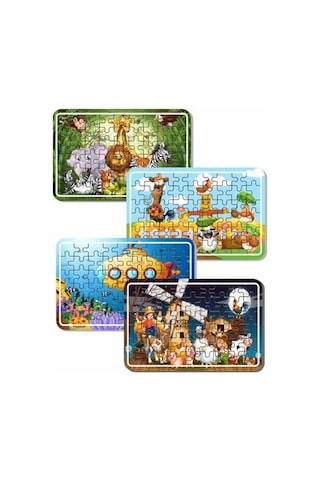Lipyos Sevimli Hayvanlar, Çiftlik Hayvanları, Çiftçi Çocuk Ve Denizaltı Ahşap Puzzle Seti