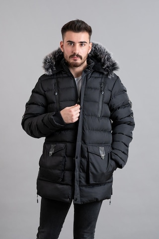 Kapşonlu Kapitone Içi Polarlı Erkek Şişme Mont 001