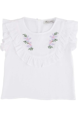 Best Kids Kız Çocuk Nakışlı Bluz Bb24yk12343 001