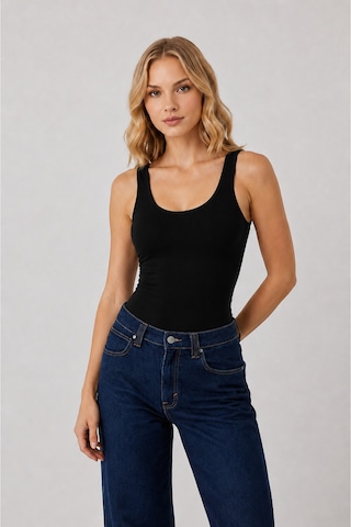 Cloudymood Kadın Slim Halter Yaka Kolsuz Çıtçıtlı Atlet Body Günlük Kullanım Rahat Kalıp Siyah - 883478055 Siyah