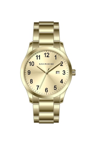 Navimarine Gold Gümüş Çelik Erkek Kol Saati Lnm192-05 Gold