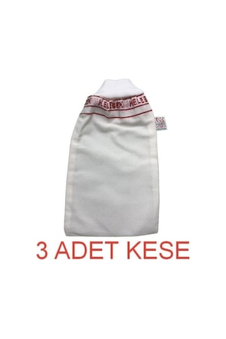 Hamam 3 Adet Lastikli Kelebek Kese Orta Sert & Banyo Kesesi