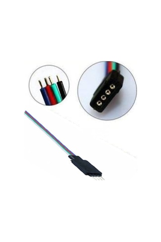 1 Adet Erkek 4 Pin Rgb Şerit Led Soketi Ekleme Aparatı